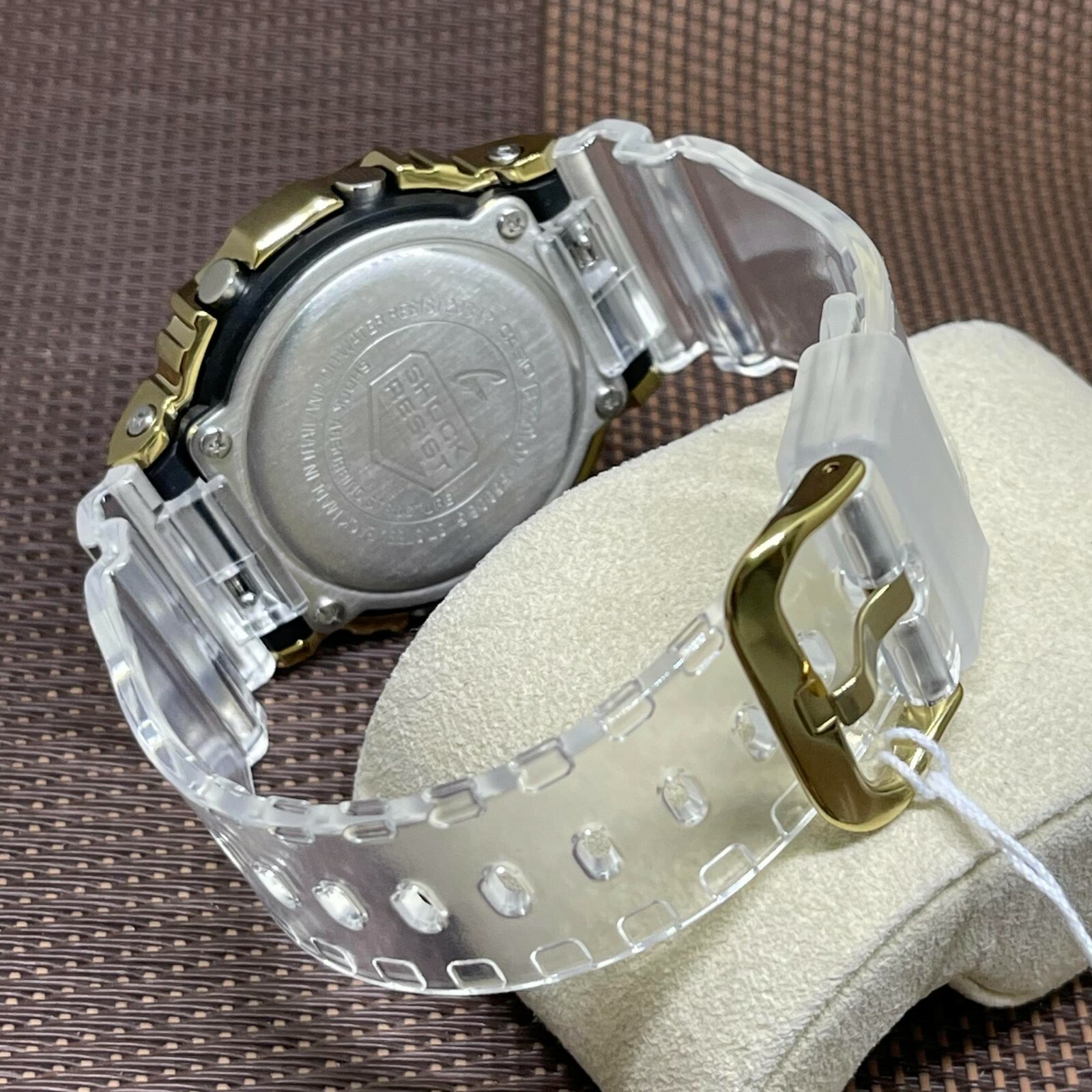 Pre-owned Casio G-shock Gm-5600sg-9d Gold Ingot Face Clear Semi-transparent Digital Watch