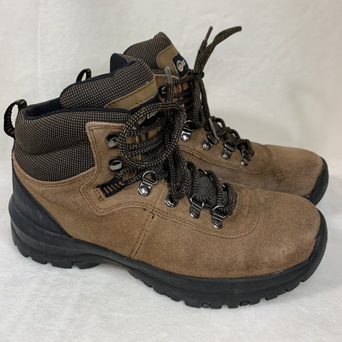 Earth Shoe CASA Womens Hiking Boots Brown Suede Lace Up