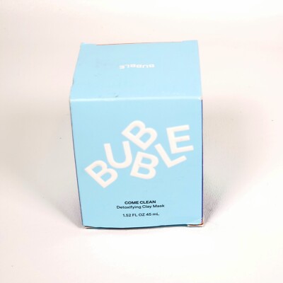 Bubble Come Clean Detoxifying Clay Mask & Brush - 1.52 fl oz (45 mL) Brand New