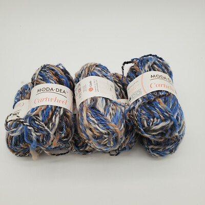 7 Skeins of Moda Dea Yarn Cartwheel Yarn- Hazey 9416 Lot 504