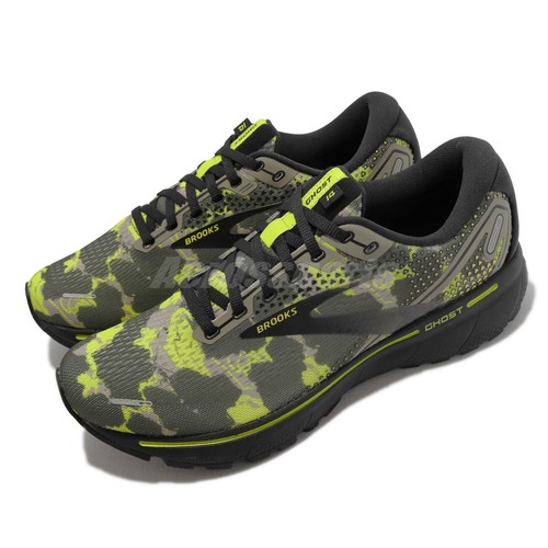 

Мужские спортивные кроссовки Brooks Ghost 14 Black Camo White Yellow 1103691D-375, Черный, Ghost 14