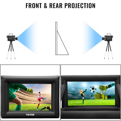 VEVOR Inflatable Projector Screen 24FT Movie Screen Outdoor Theater w/ Blower