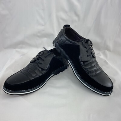 Gatsby Men's Black Leather Oxford Orthopedic Dress Shoes Size 11