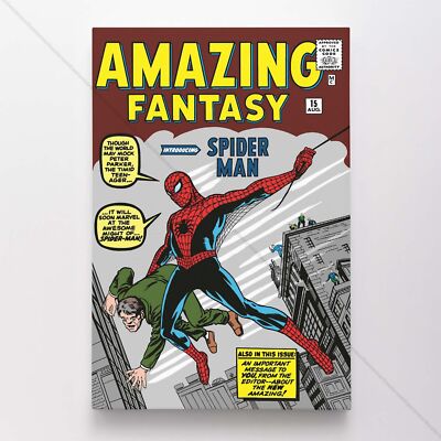 The Amazing Spider-Man #1 Poster Canvas Spiderman Marvel Comic Book Print
