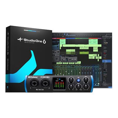 PreSonus Studio 24c 2x2, 192 kHz, USB Audio Interface with Studio One Artist and
