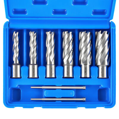 Annular Cutter Set 1/2'' to 1-1/16'' 3/4'' Weldon Shank Mag Drill Bits Magnetic