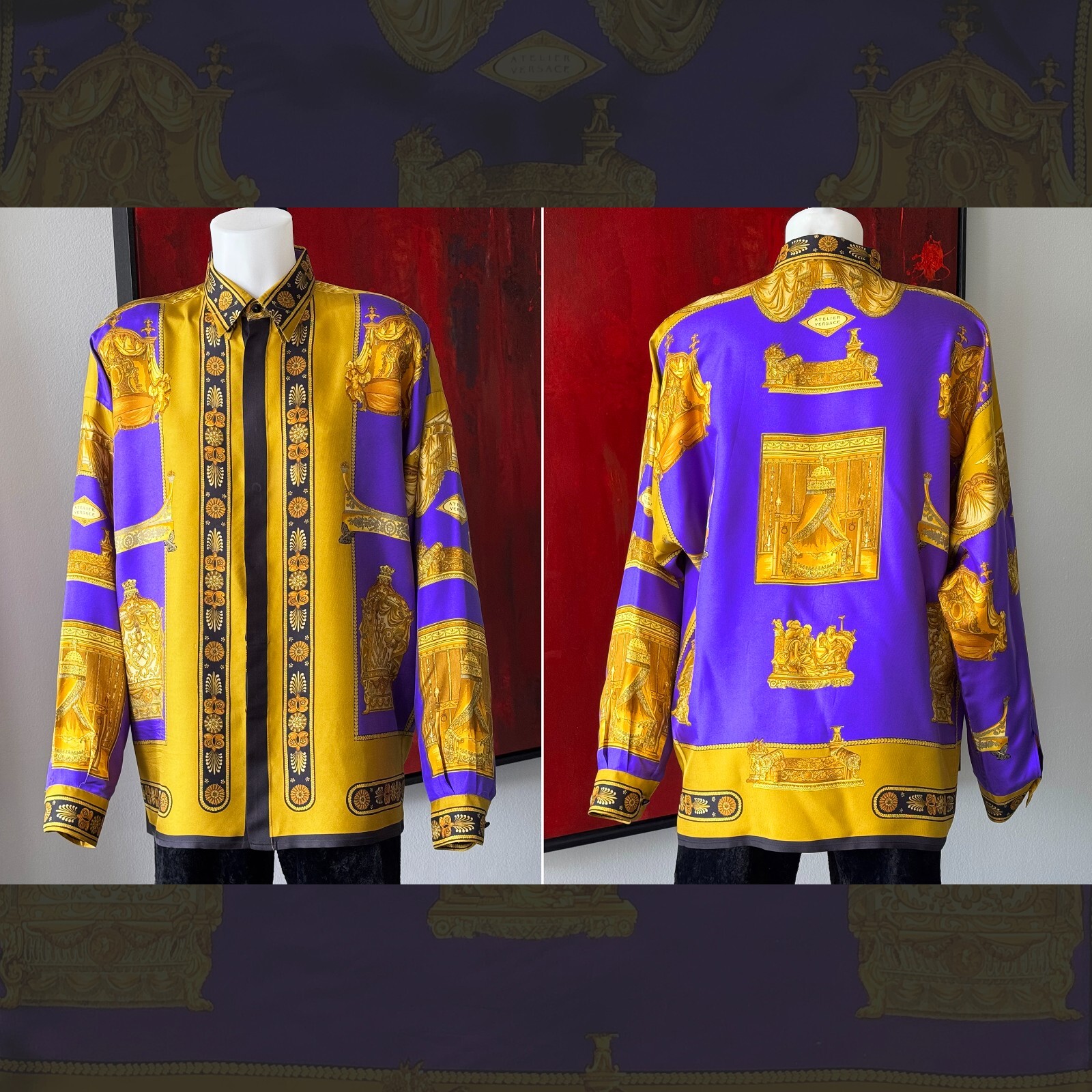 GIANNI VERSACE silk shirt size 52 from F/W 1992/93 Style worn by
