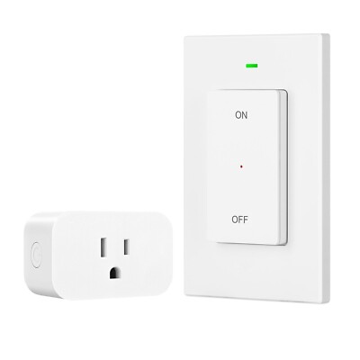 DEWENWILS Remote Control Outlet Wireless Plug in On Off Power Switch Wall Mounte