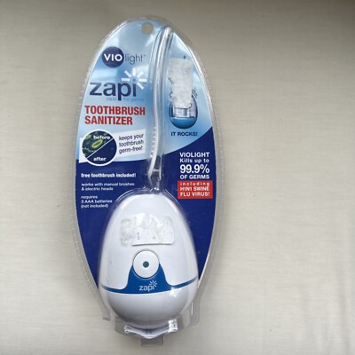 VIO light ZAPI Toothbrush Germ Sanitizer White -New Toothbrush Included