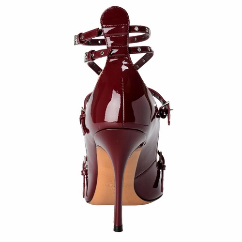 VALENTINO GARAVANI VALENTINO GARAVANI DAMEN LACKLEDER ZWEI FARBEN KNÖCHELRIEMEN HIGH HEELS SCHUHE