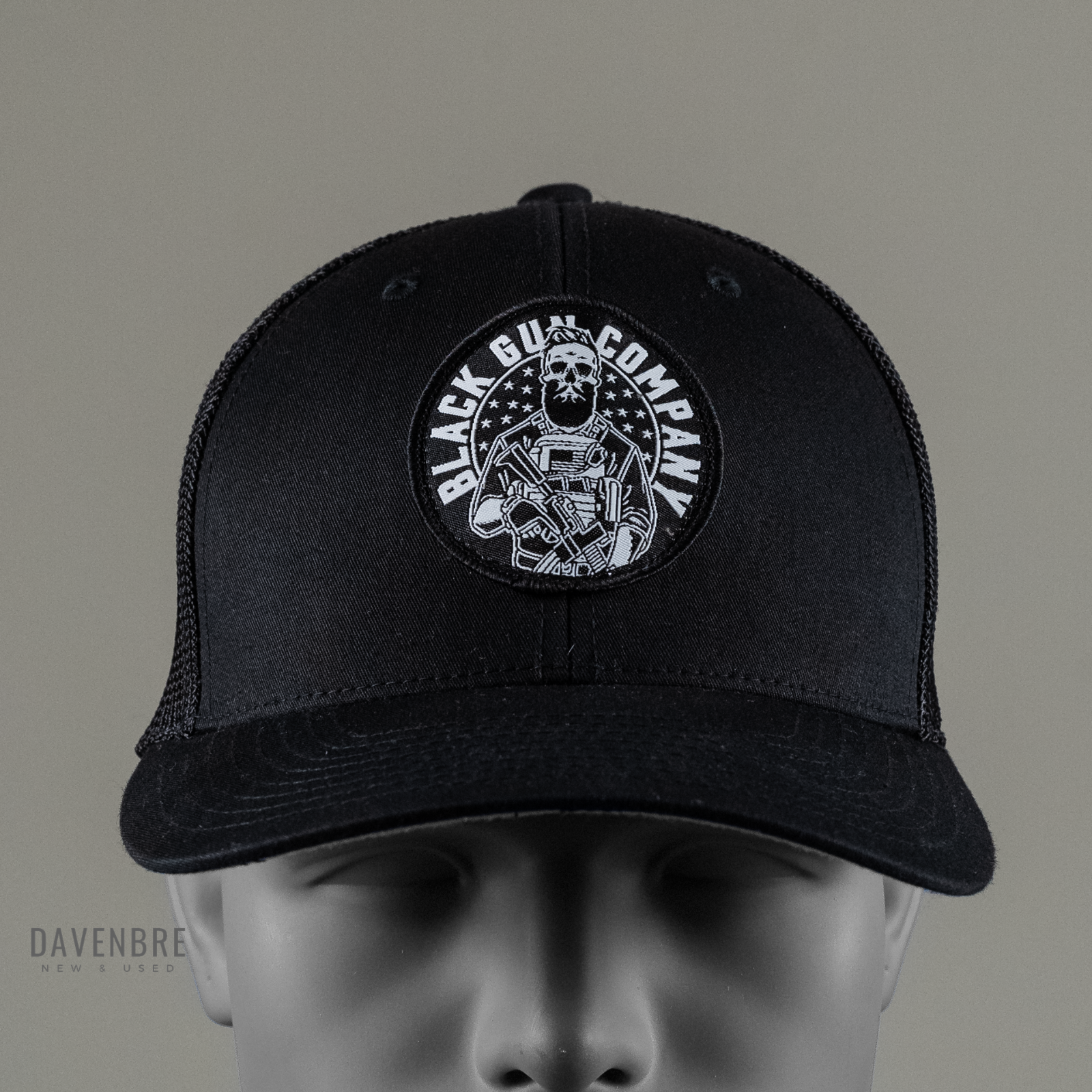 Black Gun Company Stuctured Trucker Hat Mesh Back Flex Fit M