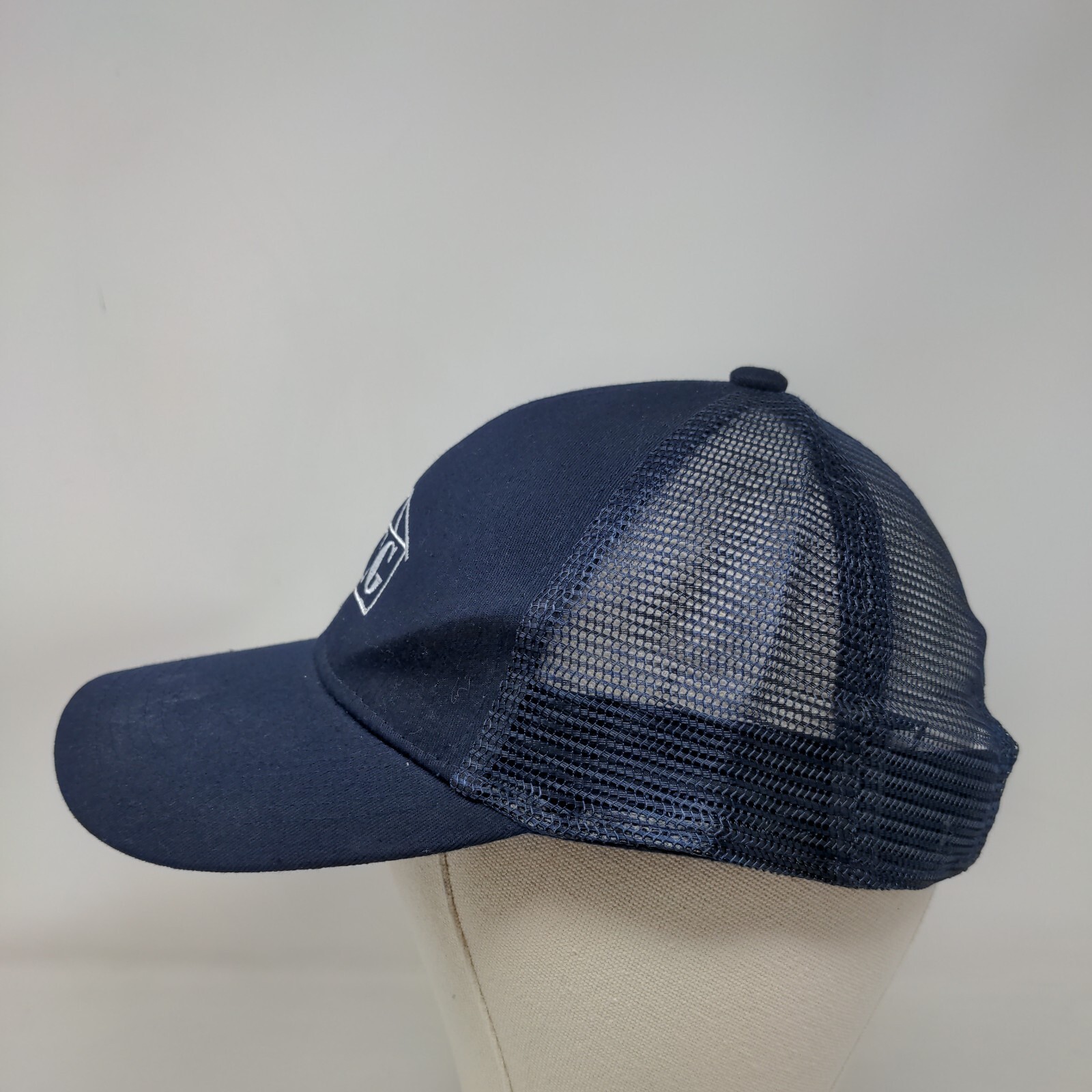 ICG Strapback Mesh Back Trucker Hat Blue One Size Port Authority View 4