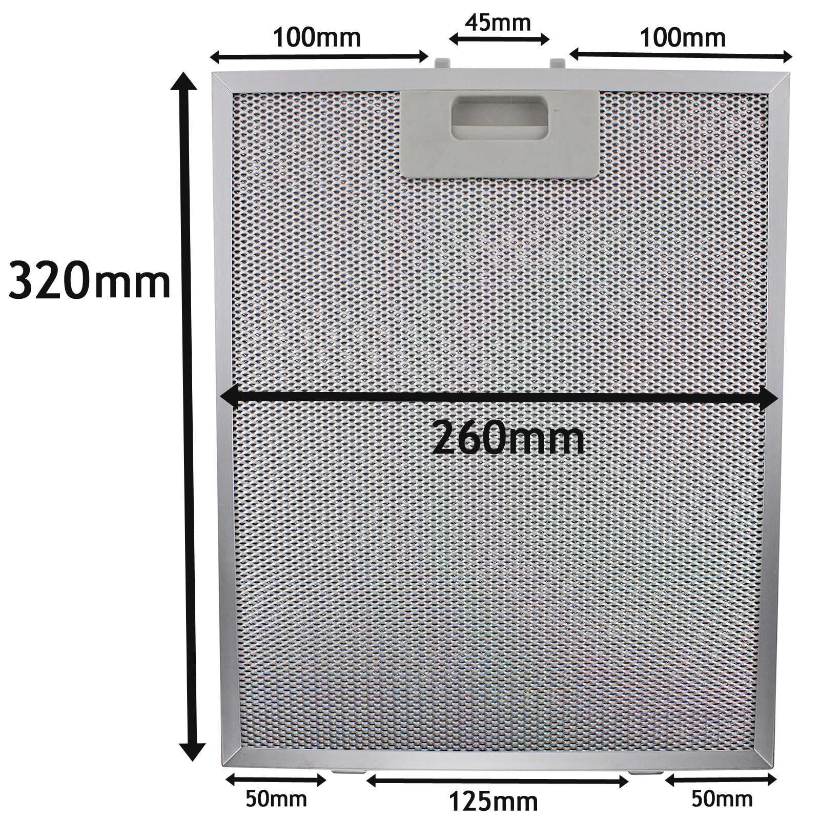 UNIVERSAL Cooker Hood Metal Mesh Filter Kitchen Extractor Vent Fan 320