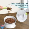 Dog Food Scoop 1 Cup, Pet Food Measuring Cups, Comfortable Long Handled Measuring Cup, for Dog, Cat and Rabbit Food-Grade Pet Food Feeding Scoop, Easily Clean Safe and Reliable (Greener)