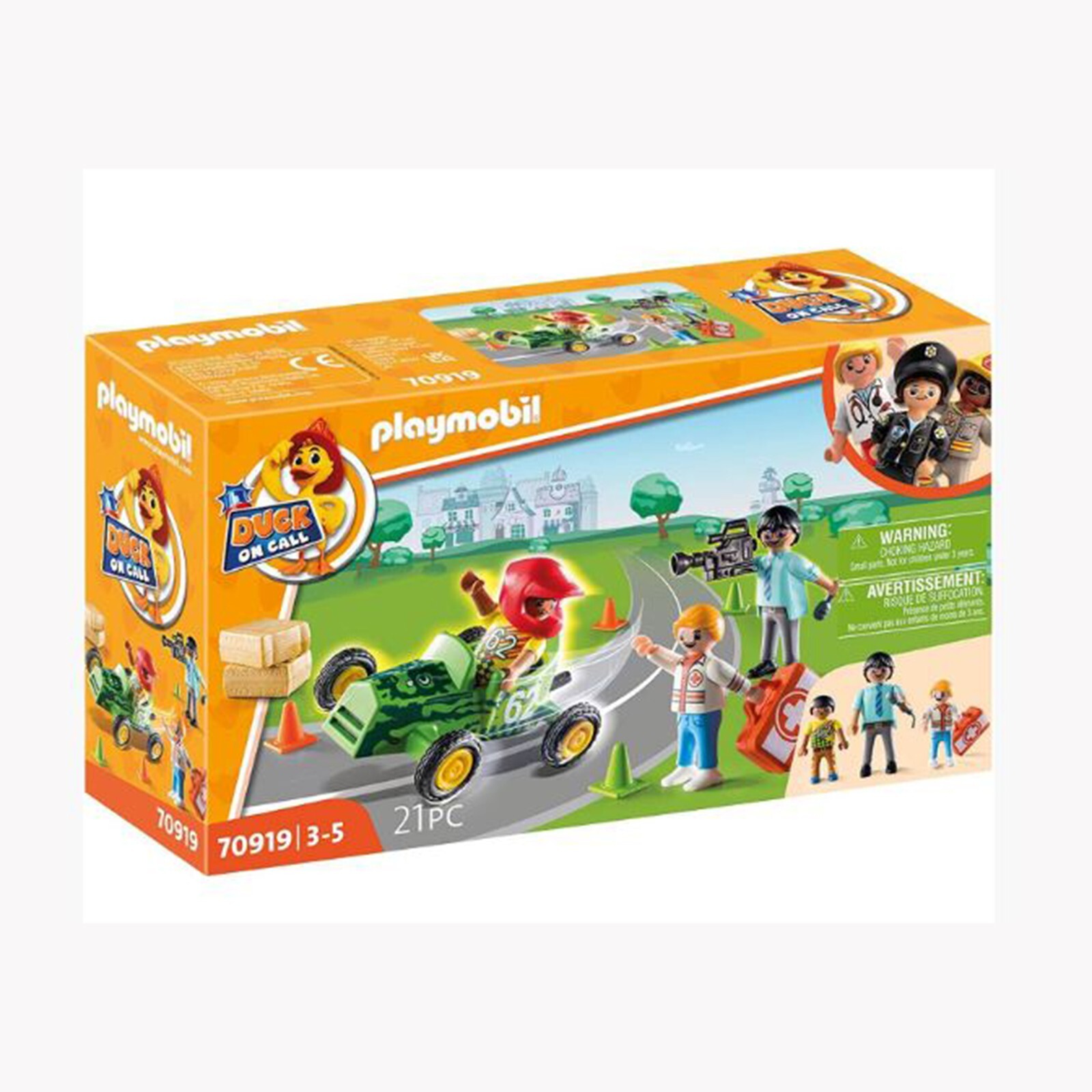 Конструктор Playmobil Утка по вызову скорой помощи -экшн-гонщик, строительный набор 70919