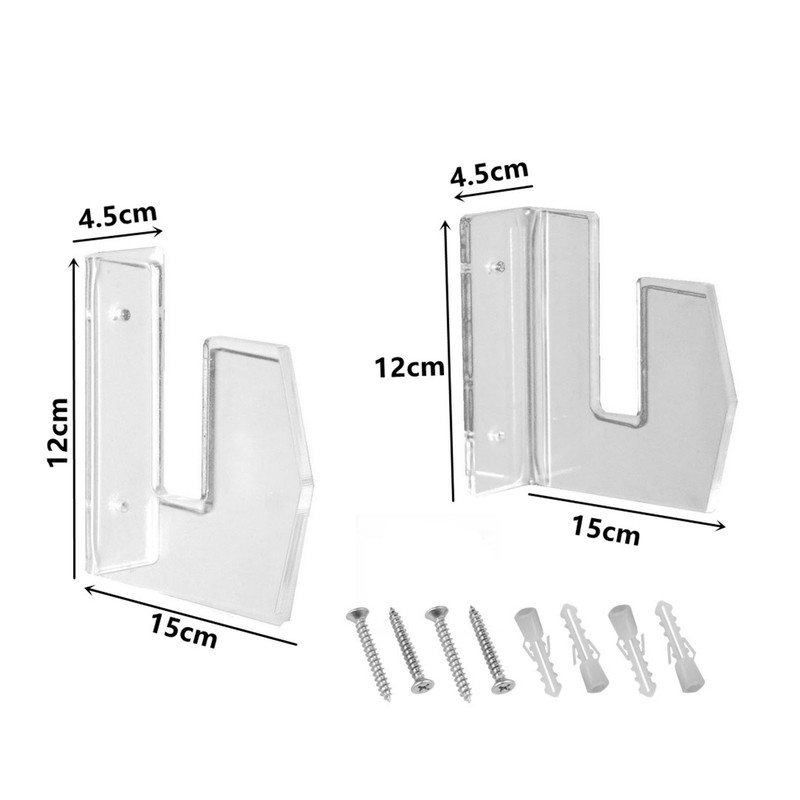Wall Mount Skateboard Deck 2pcs Clear Wall-mounted Skateboard Racks Skate Deck