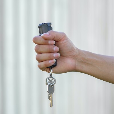 Police Magnum Keychain pepper spray Self Defense 1/2oz Flip Top BLACK & HOT PINK