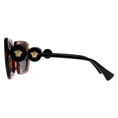 Pre-owned Versace Sunglasses Ve4434 511987 Light Havana Dark Gray