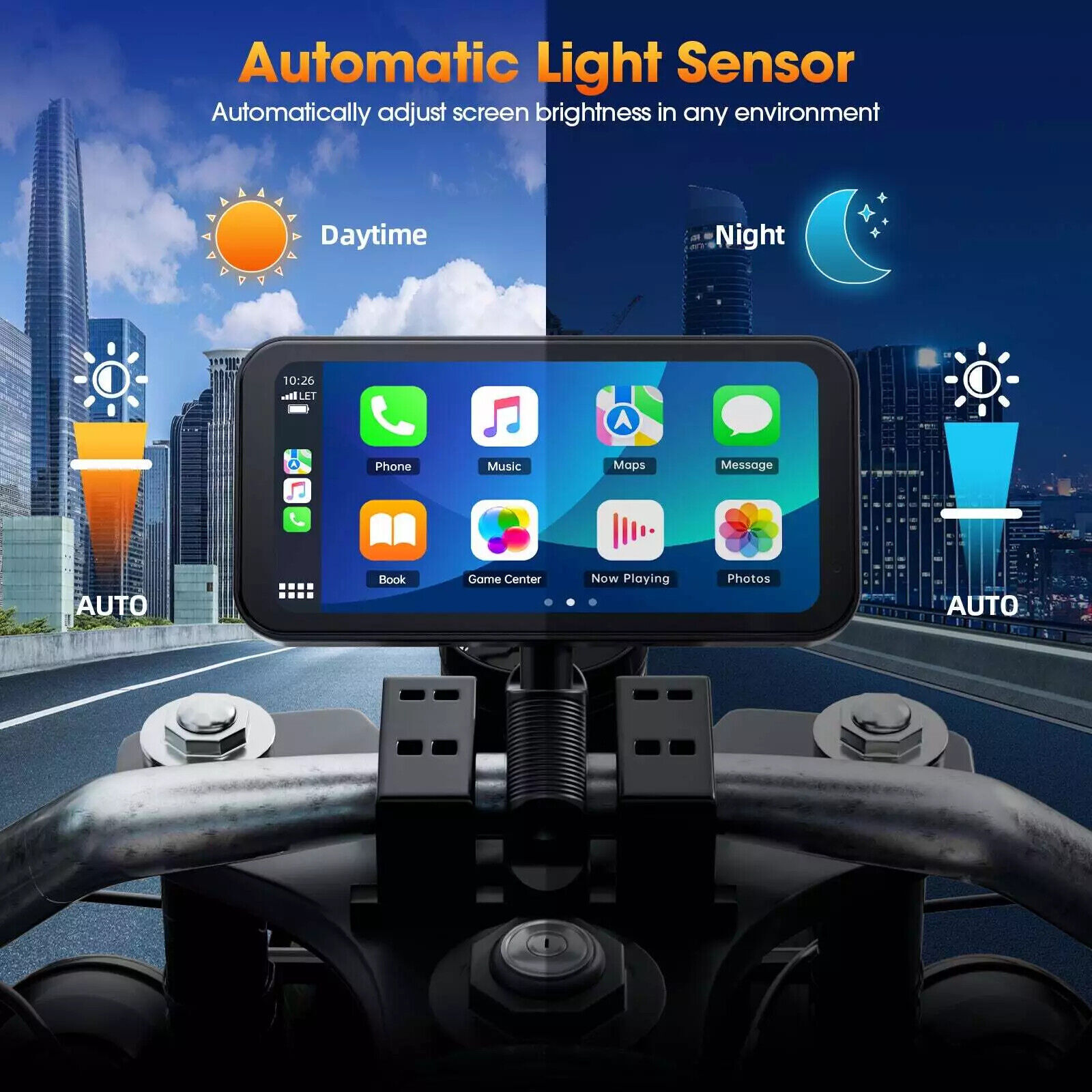 Portable Carplay Wireless Motorcycle Navigator Waterproof 6.25'' Touch Screen