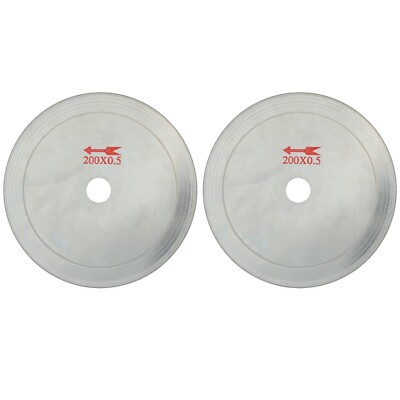 2Pcs 8 inch Diamond Lapidary Saw Blade Thin Rim Cutting Disc Jewelry Tools Stone