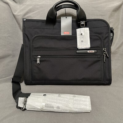 TUMI Slim Deluxe Portfolio 100% FXT Ballistic Nylon - Black - Style 0263110D4