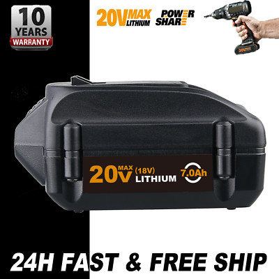 WA3578 20V Max Lithium 5.0Ah Battery for worx POWER SHARE Hedge Trimmer Blower