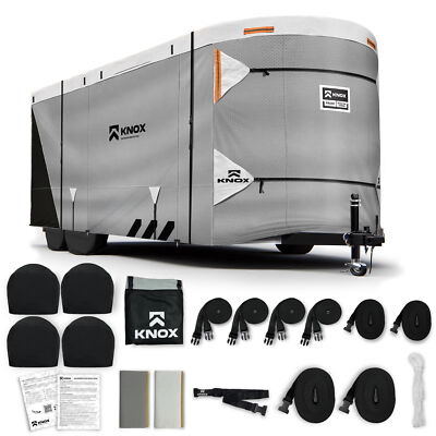 KNOX Travel Trailer Covers With Windproof & Waterproof Protection, 10' 1'' - 12'