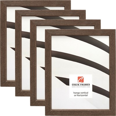 Craig Frames Farmhouse Essentials Tall, .75'' Brown Wood Picture Frame 4-Pack