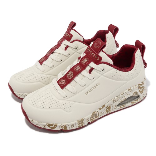 

Skechers Uno-Celebrate-Air CNY Натуральная слоновая кость Красная женская повседневная обувь 800015-NTRD, Цвет слоновой кости, Uno-celebrate-air