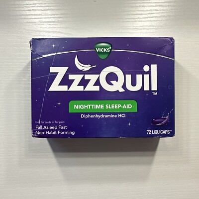 ZzzQuil Nighttime 72 Count LiquiCaps Sleep Aid