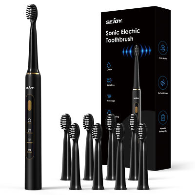 Sonic Electric Toothbrush USB Rechargeable Power Toothbrush With 7 Brush Heads