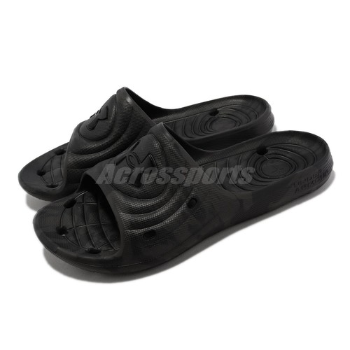 

Under Armour Locker Camo UA Black Grey Men Slip On Sandals Slippers 3024449-002, Черный, Locker Camo