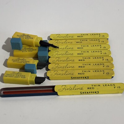 Vintage Sheaffer s Fineline Pencil Lead (Lot Of 13) NOS MADE IN USA