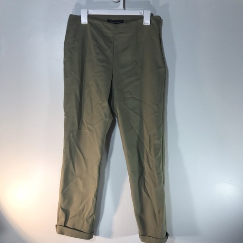 Luxe By Eric Signature Brown Side Zip Dress Pants Womens
