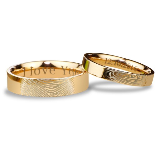 wedding ring with fingerprint