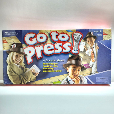 Learning Resources GO TO PRESS Grammar Game *Sealed~Gift Quality* Homeschool