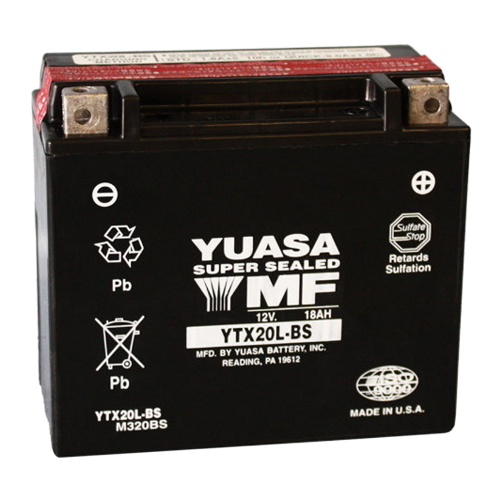 ボブ Yuasa YTX20H-BS High Performance AGM Battery | JPCycles.com