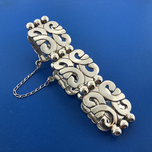 アクセサリー Vintage Mexico 925 Sterling Bracelet 925 Sterling Silver Vintage Mexico ID Thick Heavy Byzantine