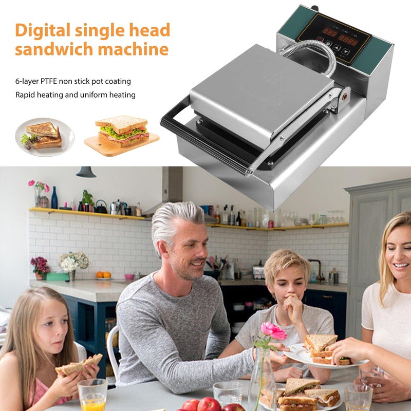 Commercial Panini Grill Electric Sandwich Panini Maker For Hamburger Steak Bacon
