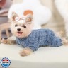 Dog Pjs for Small Dogs Chihuahua Yorkie Clothes Fleece Warm Puppy Pajamas Sweater Onesie Pink Pet Clothes Outfit Apparel (Blue, Medium,1pc)