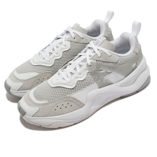 Puma Rise Mono Wns White Grey Women Casual Lifestyle Shoes Кроссовки 373947-01