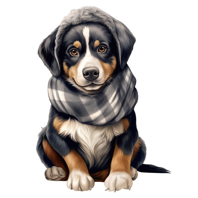 Greater Swiss Mountain Winter Auto Aufkleber Hunde Sticker