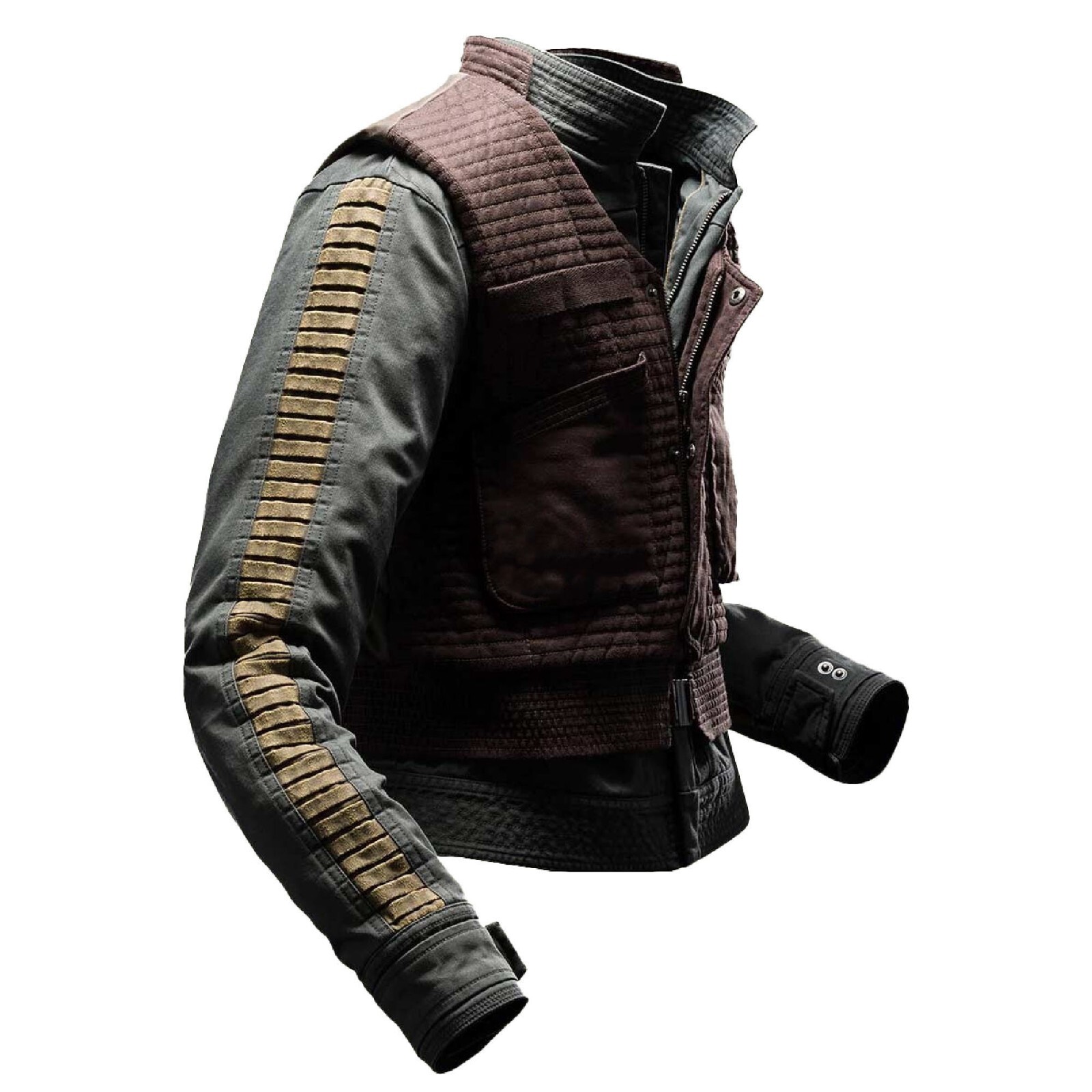 Pre-owned Handmade Rogue One A Star Wars Story Jacket With Vest In Green