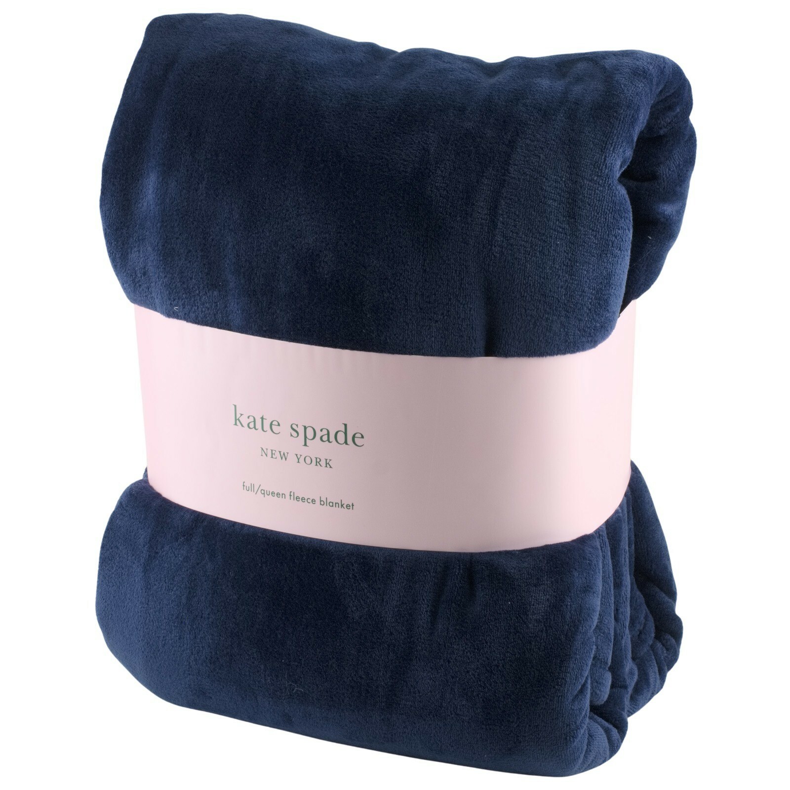 Kate Spade Fleece Throw Blanket Full Queen 98 X 92 Dark Blue EBay