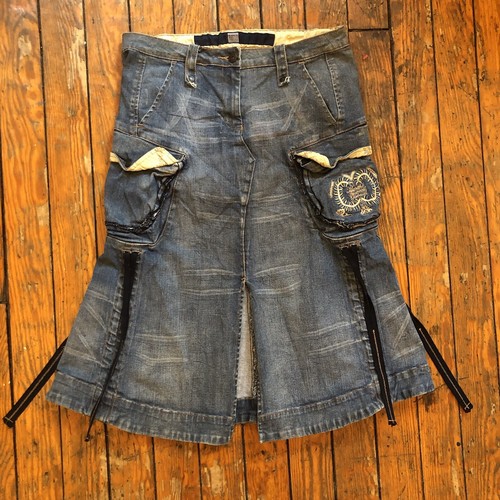 Vintage Marithe Francois Girbaud Denim Jean Skirt Womens 29