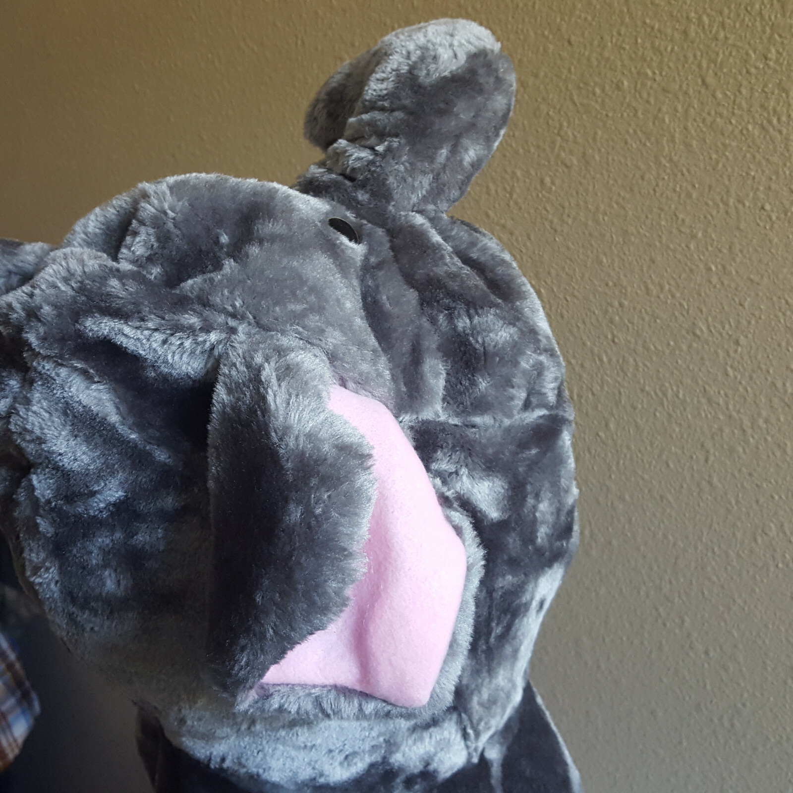 Animal Hoodie Elephant Head Kids Vest Plush Warm Jacket Costume Halloween Child 