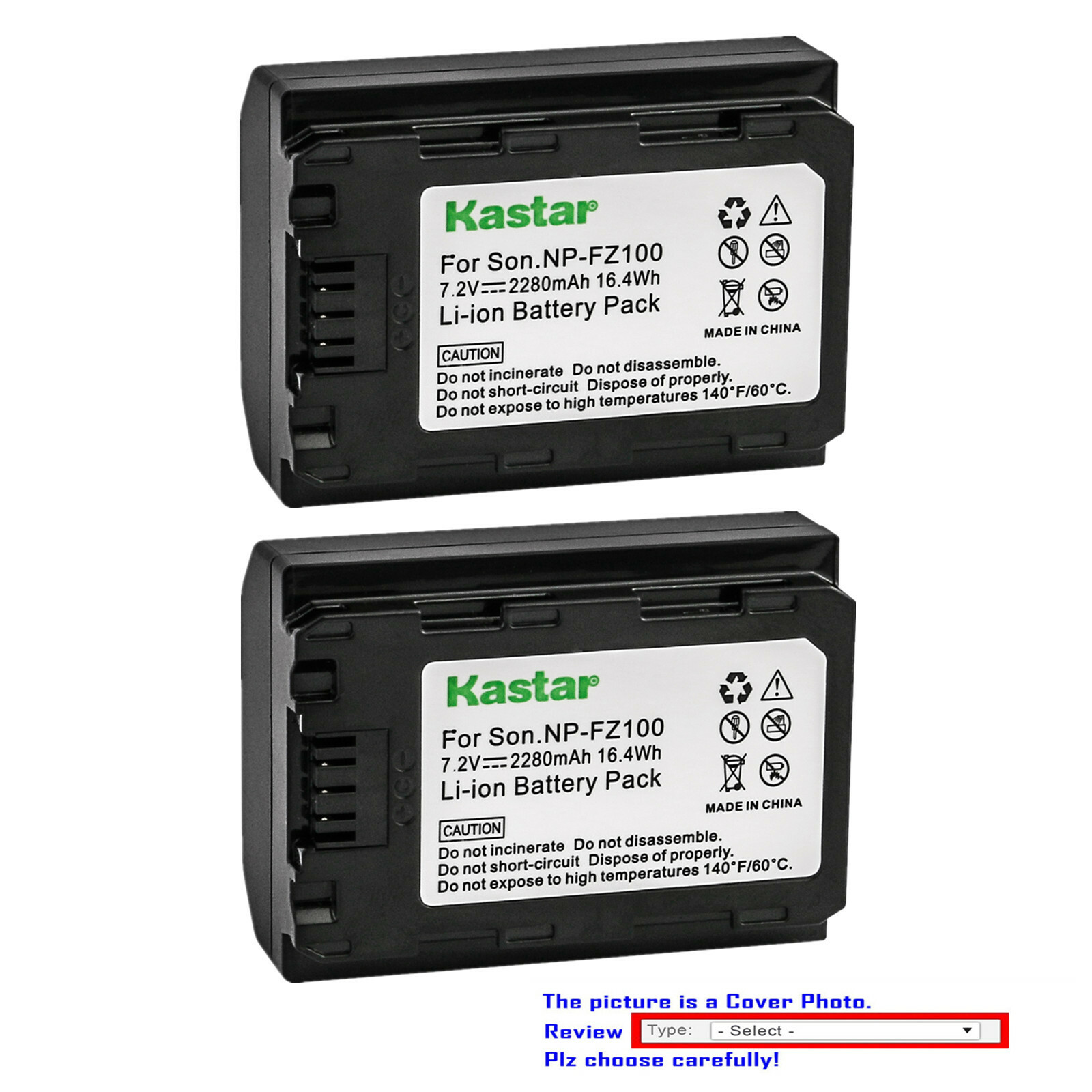 Kastar NP-FZ100 Battery Replacement for Sony Cinema Line Kastar NP-FZ100 Battery Replacement for Sony Cinema Line