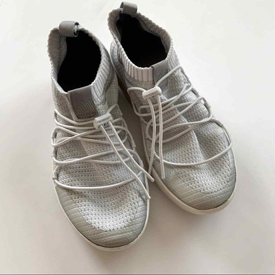 Fitflop Sliver Gray Knitted Slip On Sneaker