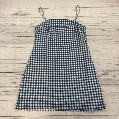 Mi Ami Francesca s Traciie Blue Gingham Mini Dress Women s Size Small New