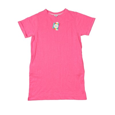 NWT Cabana By Crown & Ivy Pink Short Sleeve Crew Neck Shift Dress Size Small
